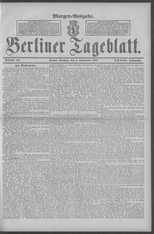 Berliner Tageblatt und Handels-Zeitung vom 05.09.1899