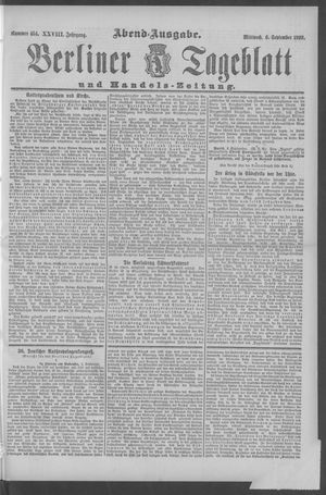 Berliner Tageblatt und Handels-Zeitung on Sep 6, 1899