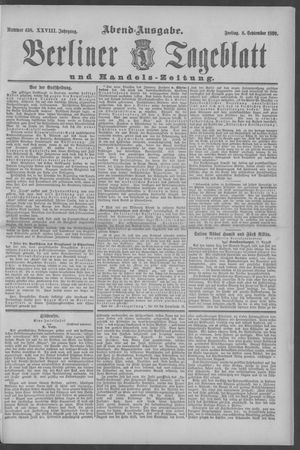 Berliner Tageblatt und Handels-Zeitung vom 08.09.1899