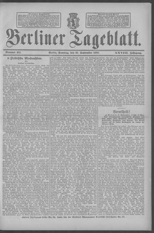 Berliner Tageblatt und Handels-Zeitung vom 10.09.1899