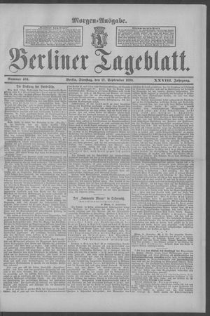Berliner Tageblatt und Handels-Zeitung vom 12.09.1899