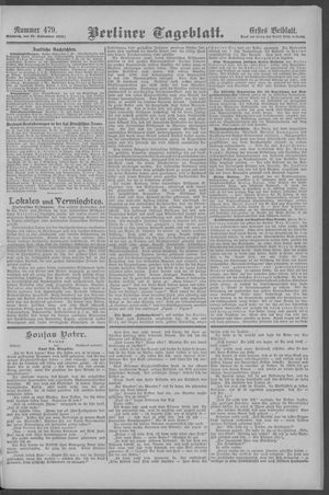 Berliner Tageblatt und Handels-Zeitung vom 20.09.1899