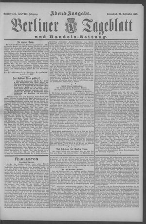 Berliner Tageblatt und Handels-Zeitung vom 23.09.1899
