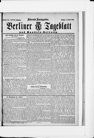 Berliner Tageblatt und Handels-Zeitung vom 03.10.1899