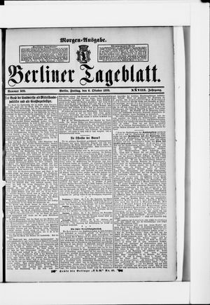 Berliner Tageblatt und Handels-Zeitung vom 06.10.1899