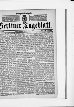 Berliner Tageblatt und Handels-Zeitung vom 10.10.1899