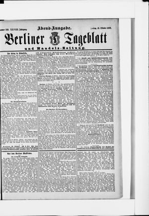 Berliner Tageblatt und Handels-Zeitung vom 13.10.1899