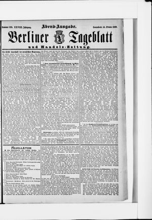 Berliner Tageblatt und Handels-Zeitung vom 14.10.1899