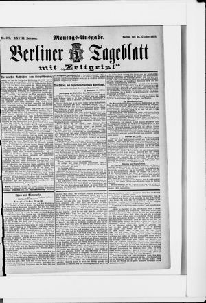 Berliner Tageblatt und Handels-Zeitung vom 16.10.1899