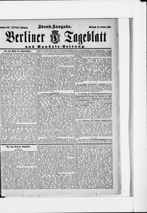 Berliner Tageblatt und Handels-Zeitung vom 18.10.1899