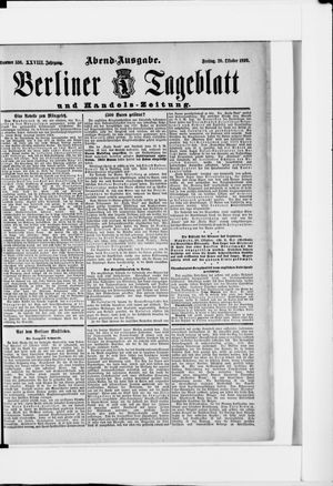 Berliner Tageblatt und Handels-Zeitung vom 20.10.1899