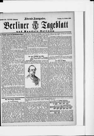 Berliner Tageblatt und Handels-Zeitung vom 24.10.1899