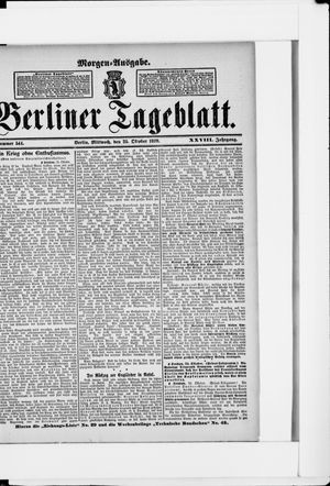 Berliner Tageblatt und Handels-Zeitung vom 25.10.1899