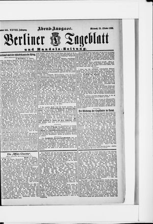 Berliner Tageblatt und Handels-Zeitung vom 25.10.1899