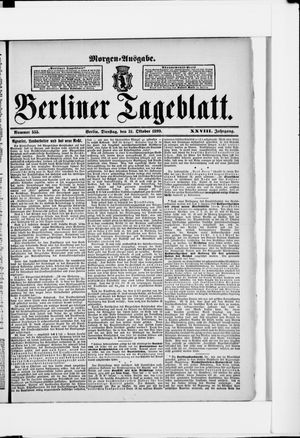 Berliner Tageblatt und Handels-Zeitung on Oct 31, 1899