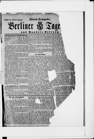 Berliner Tageblatt und Handels-Zeitung vom 02.11.1899
