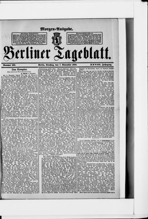 Berliner Tageblatt und Handels-Zeitung vom 07.11.1899