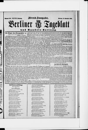 Berliner Tageblatt und Handels-Zeitung vom 13.11.1899