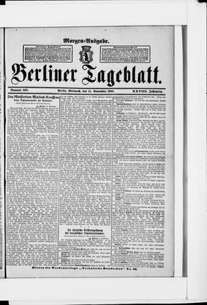 Berliner Tageblatt und Handels-Zeitung vom 15.11.1899