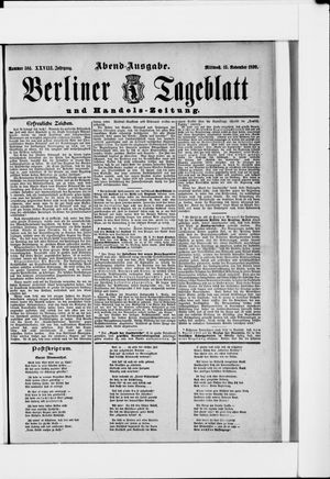 Berliner Tageblatt und Handels-Zeitung vom 15.11.1899