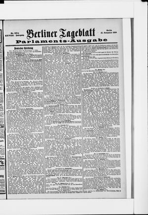 Berliner Tageblatt und Handels-Zeitung vom 17.11.1899
