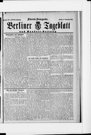 Berliner Tageblatt und Handels-Zeitung vom 17.11.1899