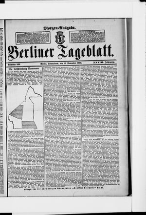 Berliner Tageblatt und Handels-Zeitung vom 18.11.1899
