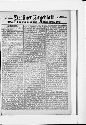 Berliner Tageblatt und Handels-Zeitung vom 21.11.1899