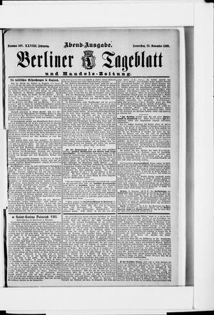 Berliner Tageblatt und Handels-Zeitung vom 23.11.1899