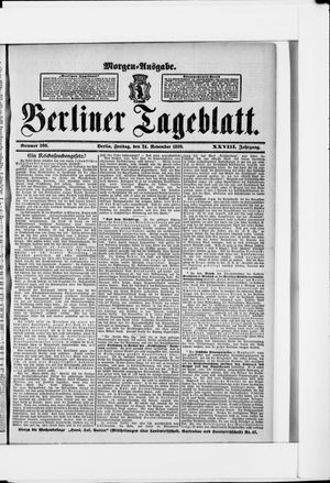 Berliner Tageblatt und Handels-Zeitung vom 24.11.1899