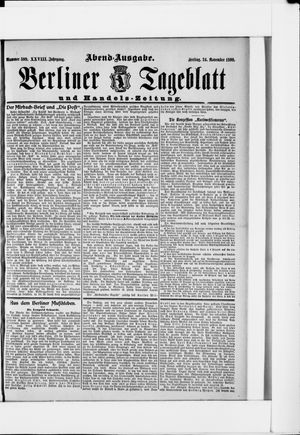 Berliner Tageblatt und Handels-Zeitung vom 24.11.1899