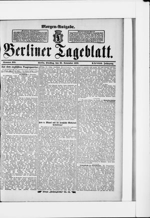 Berliner Tageblatt und Handels-Zeitung vom 28.11.1899