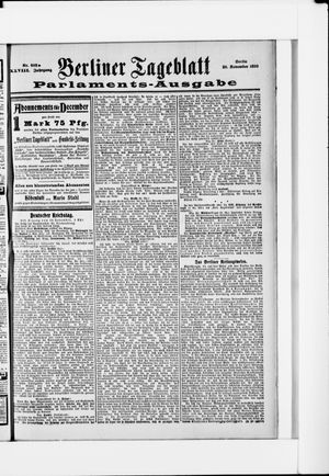 Berliner Tageblatt und Handels-Zeitung vom 30.11.1899