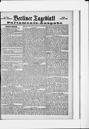 Berliner Tageblatt und Handels-Zeitung vom 01.12.1899