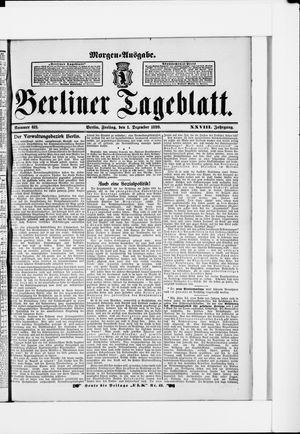 Berliner Tageblatt und Handels-Zeitung vom 01.12.1899
