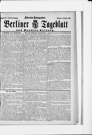 Berliner Tageblatt und Handels-Zeitung vom 04.12.1899