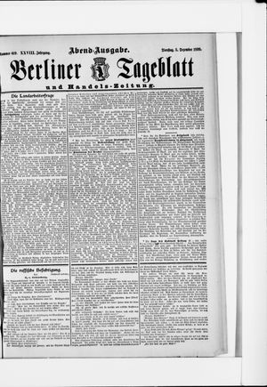 Berliner Tageblatt und Handels-Zeitung vom 05.12.1899