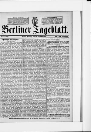 Berliner Tageblatt und Handels-Zeitung vom 10.12.1899