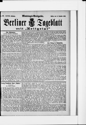 Berliner Tageblatt und Handels-Zeitung vom 11.12.1899