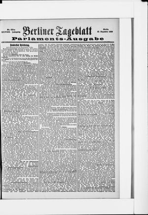 Berliner Tageblatt und Handels-Zeitung vom 12.12.1899