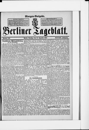 Berliner Tageblatt und Handels-Zeitung vom 12.12.1899