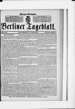 Berliner Tageblatt und Handels-Zeitung vom 13.12.1899