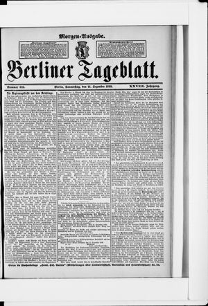 Berliner Tageblatt und Handels-Zeitung vom 14.12.1899