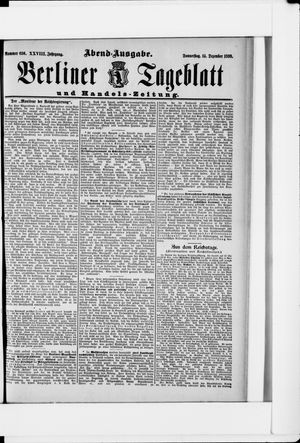 Berliner Tageblatt und Handels-Zeitung vom 14.12.1899