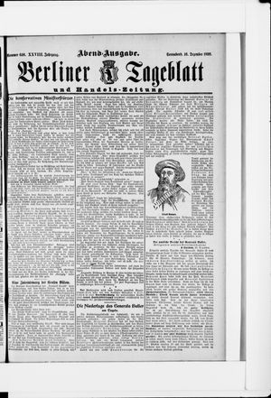 Berliner Tageblatt und Handels-Zeitung vom 16.12.1899