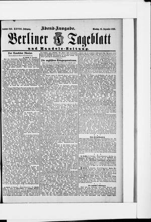 Berliner Tageblatt und Handels-Zeitung vom 18.12.1899