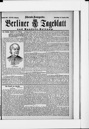 Berliner Tageblatt und Handels-Zeitung vom 21.12.1899