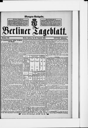 Berliner Tageblatt und Handels-Zeitung vom 22.12.1899