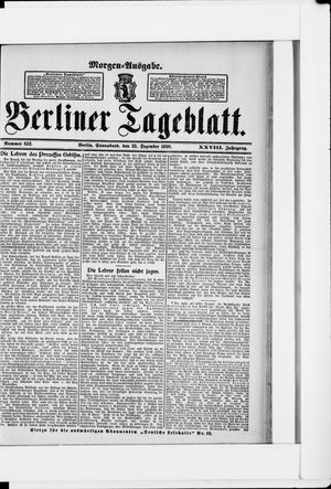 Berliner Tageblatt und Handels-Zeitung vom 23.12.1899