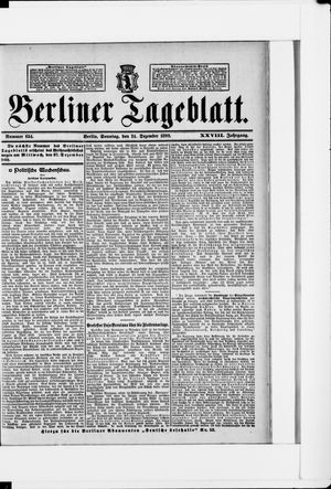 Berliner Tageblatt und Handels-Zeitung vom 24.12.1899